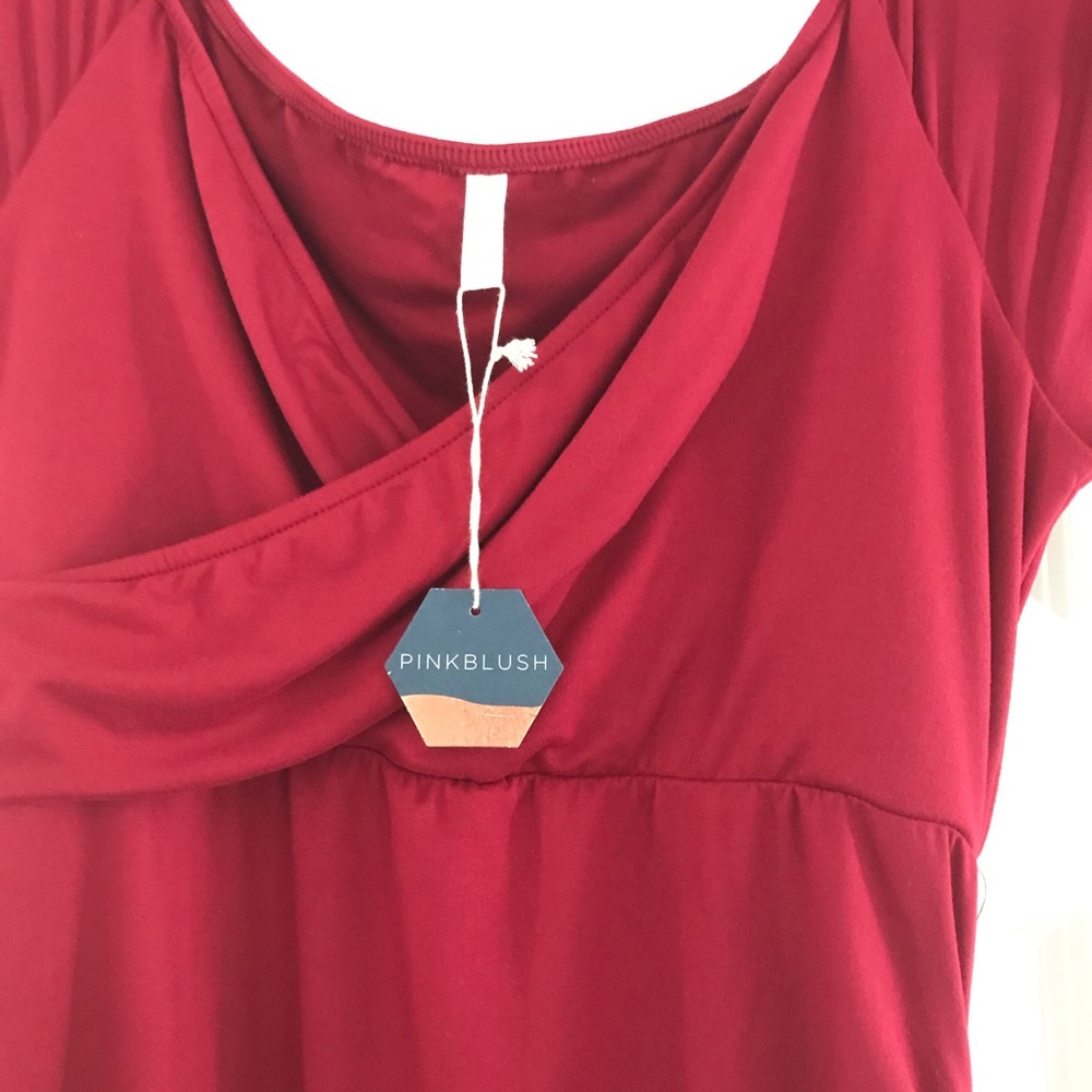 Pink blush maternity dress